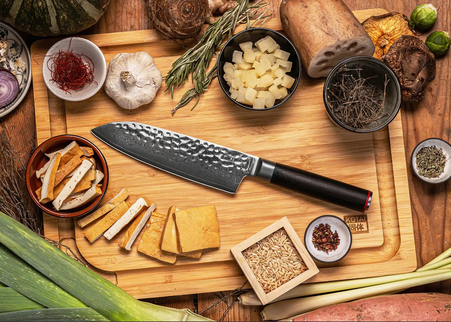 Santoku - lame de 18 cm - collection PAKKA DAMAS