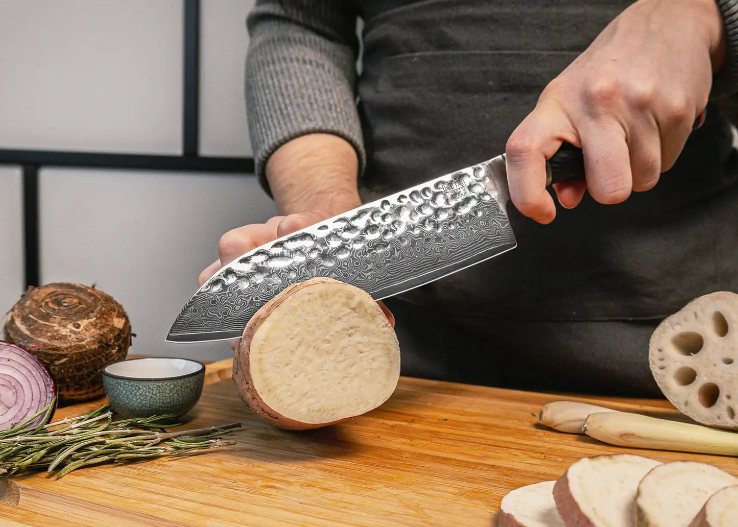 Santoku - lame de 18 cm - collection PAKKA DAMAS