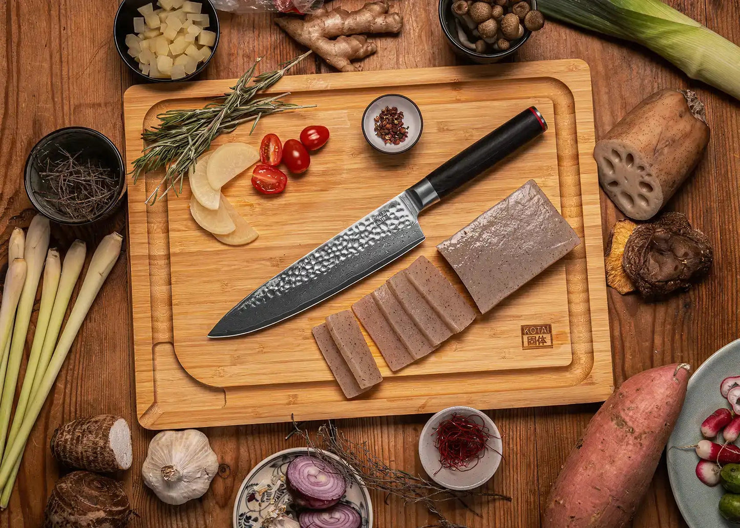 Gyuto (couteau de chef) - lame de 20 cm - collection PAKKA DAMAS