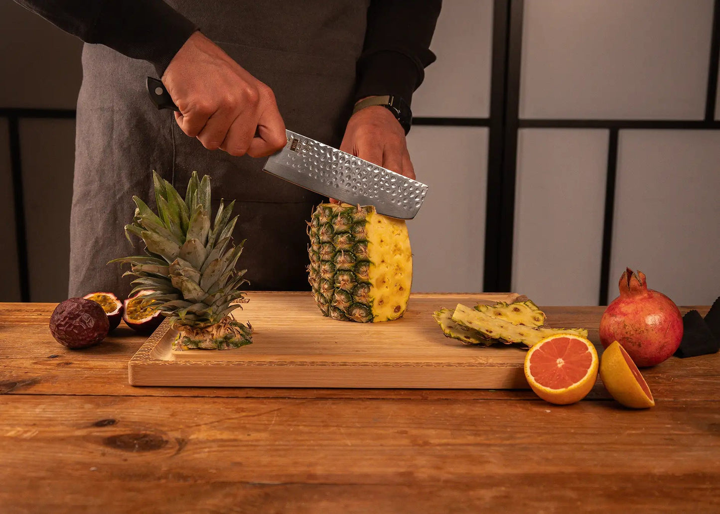 Couteau japonais professionnel Nakiri 16 cm Hashi Tsuchime