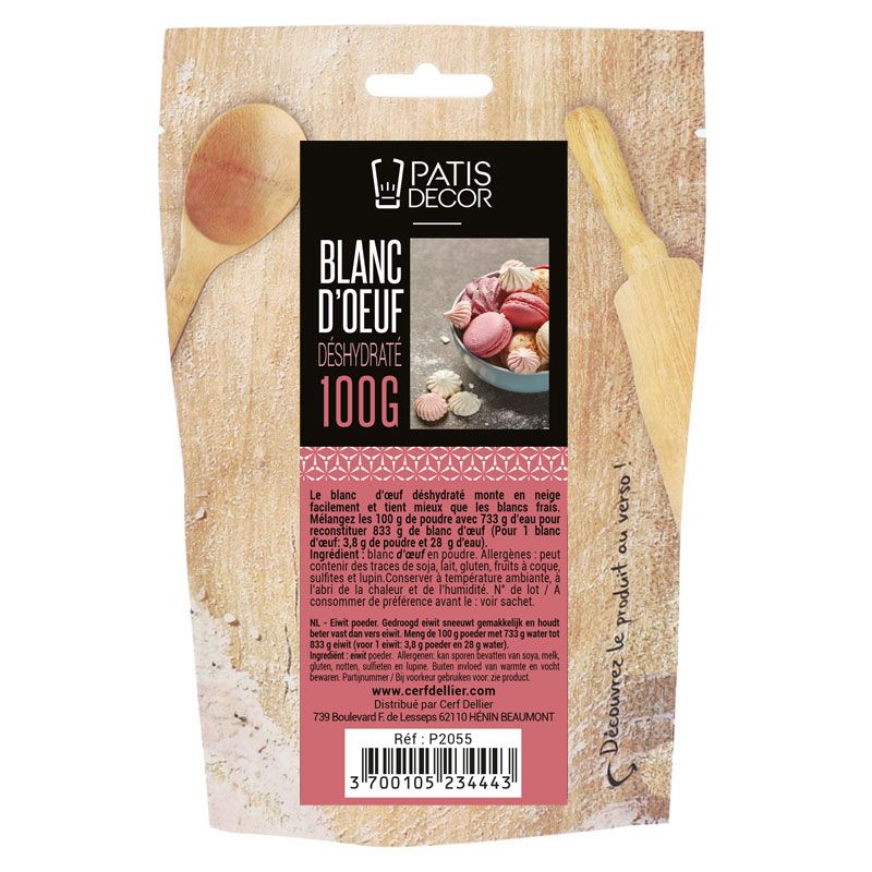 Blanc d'œuf déshydraté en poudre 100g