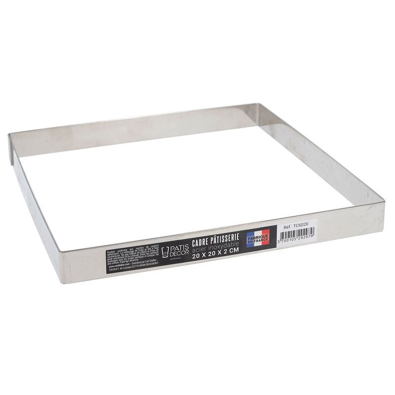 Cadre à entremets et mousse pour pâtisserie hauteur 2 cm