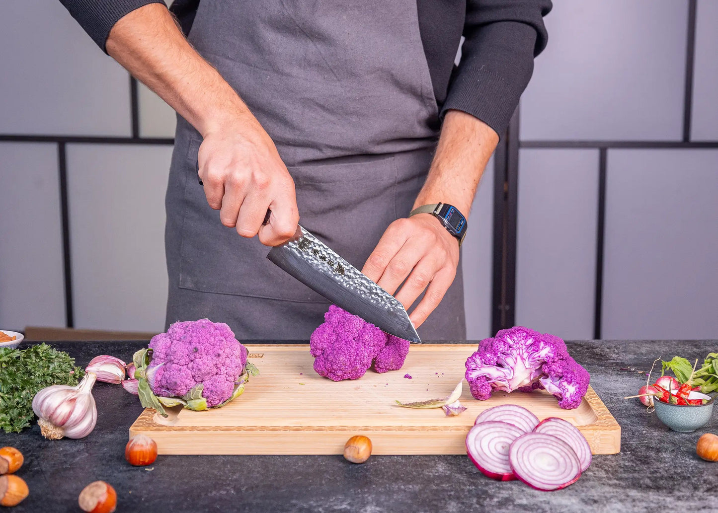 Santoku Bunka - lame de 18 cm - collection TSUBAME