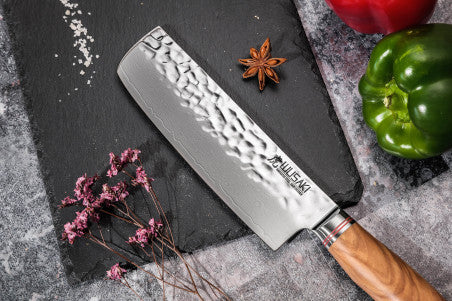 Couteau japonais professionnelle Nakiri Damas 17 cm