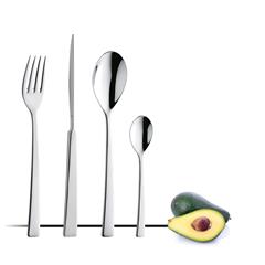 Ménagère 49 pièces Inox 18/10 brillant avec service à salade et louche