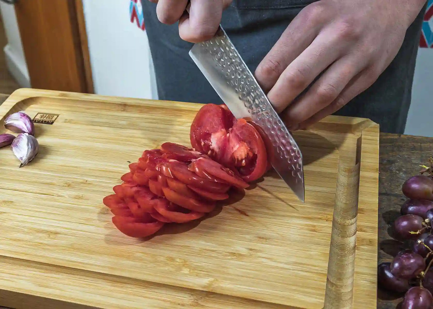 Couteau Santoku professionnel 17 cm style japonais