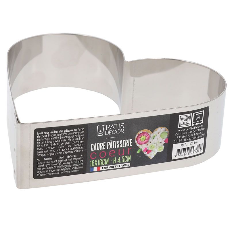 Cadre à mousse et entremets Coeur hauteur 4.5 cm