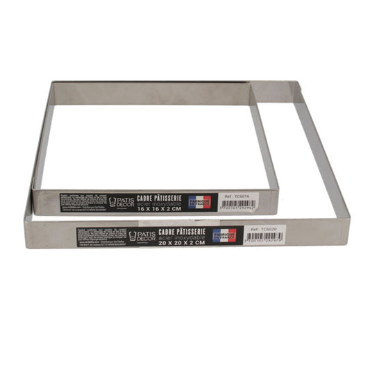 Cadre à entremets et mousse pour pâtisserie hauteur 2 cm