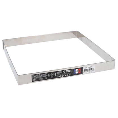 Cadre à entremets et mousse pour pâtisserie hauteur 2 cm