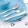 Couvert 3 pièces pour enfant en inox brillant Thème FOOTIE