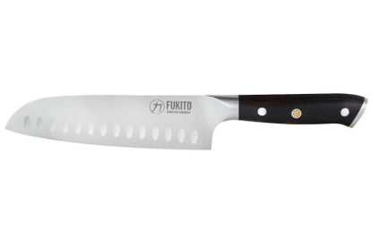 Couteau de cuisine japonais Santoku 18 cm manche Ébène
