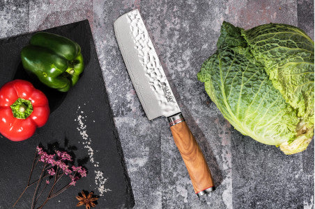 Couteau japonais professionnelle Nakiri Damas 17 cm