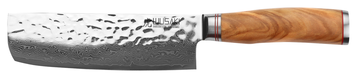 Couteau japonais professionnelle Nakiri Damas 17 cm