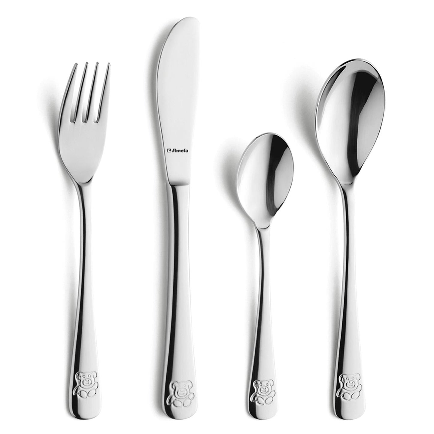 Coffret couverts enfant Ourson 2 – 4 pièces en inox 18/10