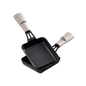 Lot de 2 poêlons raclette rectangulaires manche Gris moucheté